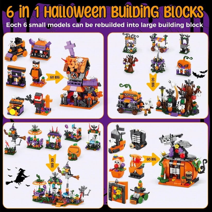 🎃Halloween Advent Calendar - DIY Building Blocks Assembly Kits