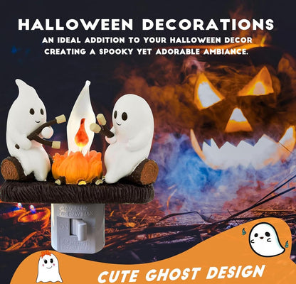🎃👻💀 Halloween Ghost Campfire Nightlight✨