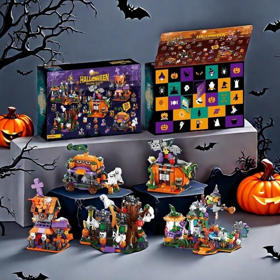 🎃Halloween Advent Calendar - DIY Building Blocks Assembly Kits