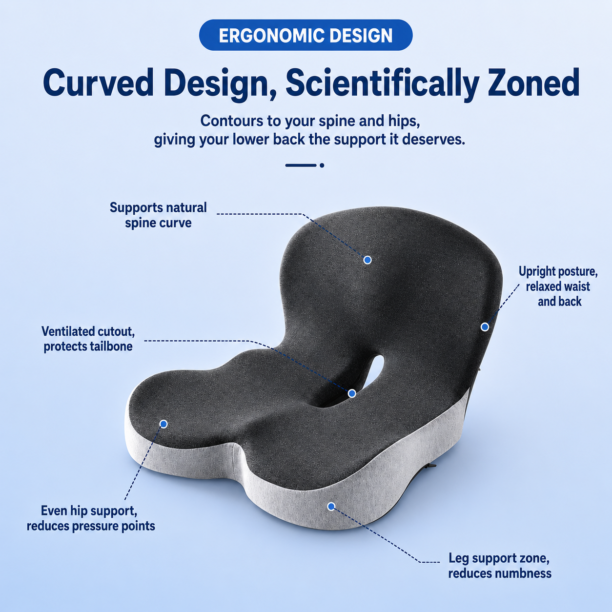 Cloudies™ Ergonomic Seat Cushion