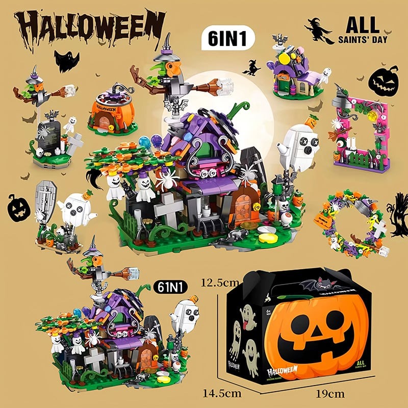 🎃Halloween Advent Calendar - DIY Building Blocks Assembly Kits